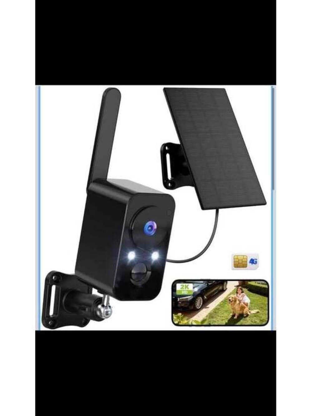 Cellular Security Camera, 4G SIM — No WiFi, Battery Powered - New in Box